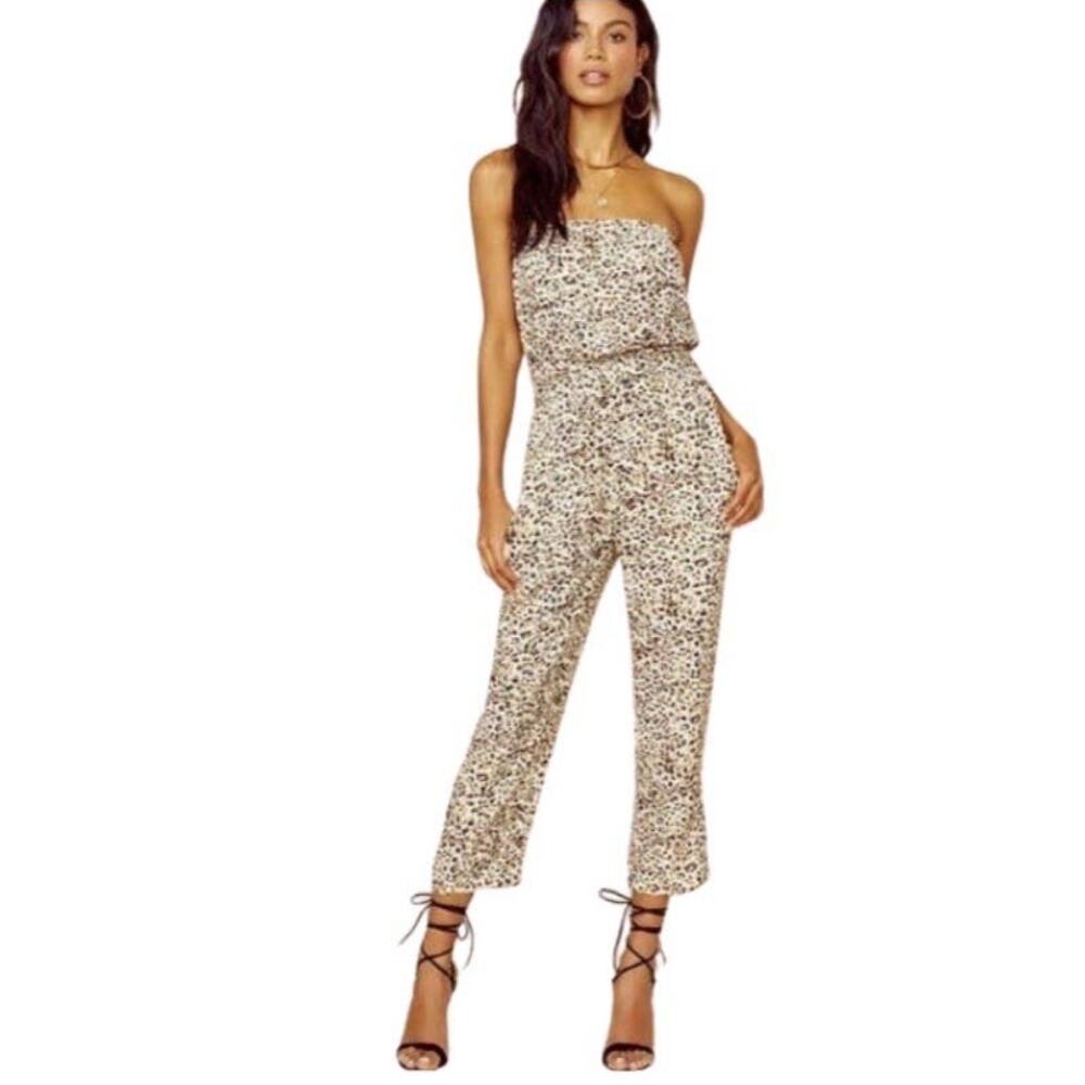 Blue Life Tan Strapless Jumpsuit
